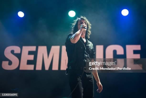 The Tuscan musician, singer and songwriter Francesco Motta performs on the Carroponte stage for a showy sold out for his Semplice tour. Milan , July...