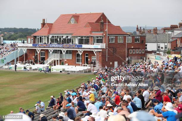 General view during the Royal London Cup match between Yorkshire and Surrey at North Marine Road Ground on July 22, 2021 in Scarborough, England.