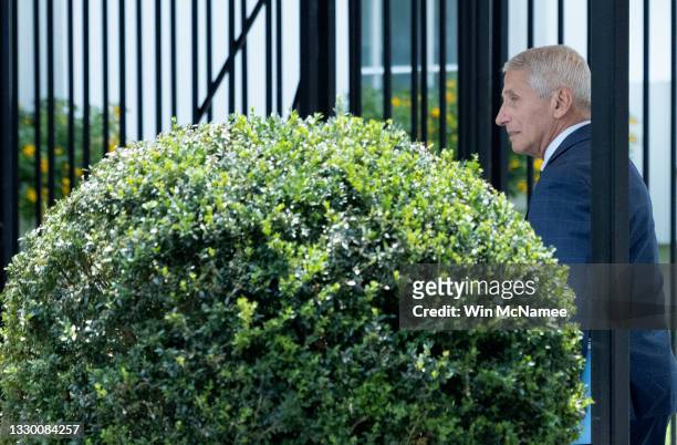 Dr. Anthony Fauci, chief medical advisor to the President, arrives at the White House on July 22, 2021 in Washington, DC. The United States continues...