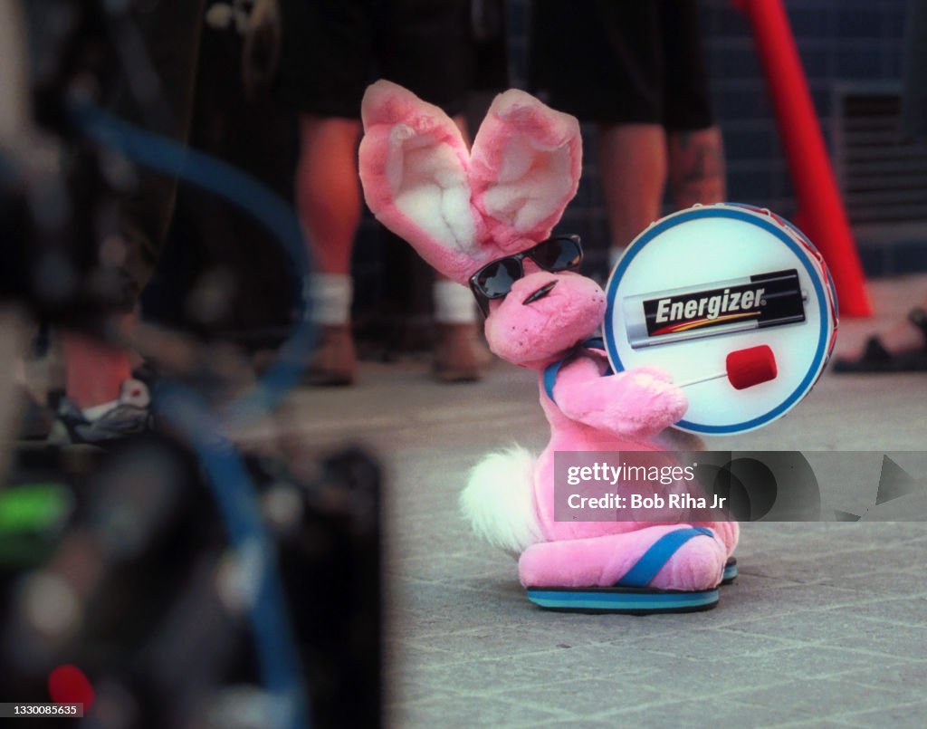 Energize Rabbit The Energizer Bunny during filming of television commercial, July 27 ...