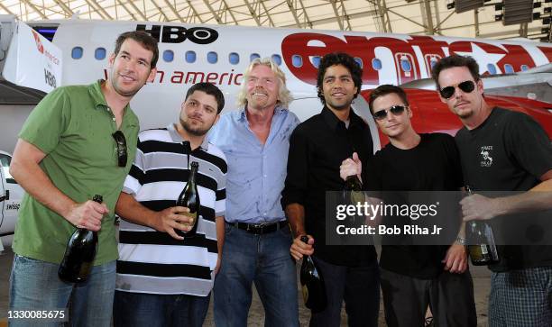 Virgin Group Founder Sir Richard Branson is joined by the cast of HBO's Entourage Executive Producer and Creator Doug Ellin, Jerry Ferrara, Kevin...