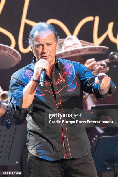 Bertin Osborne during his concert at Warner Music Station Principe Pio, on July 22 in Madrid, Spain.