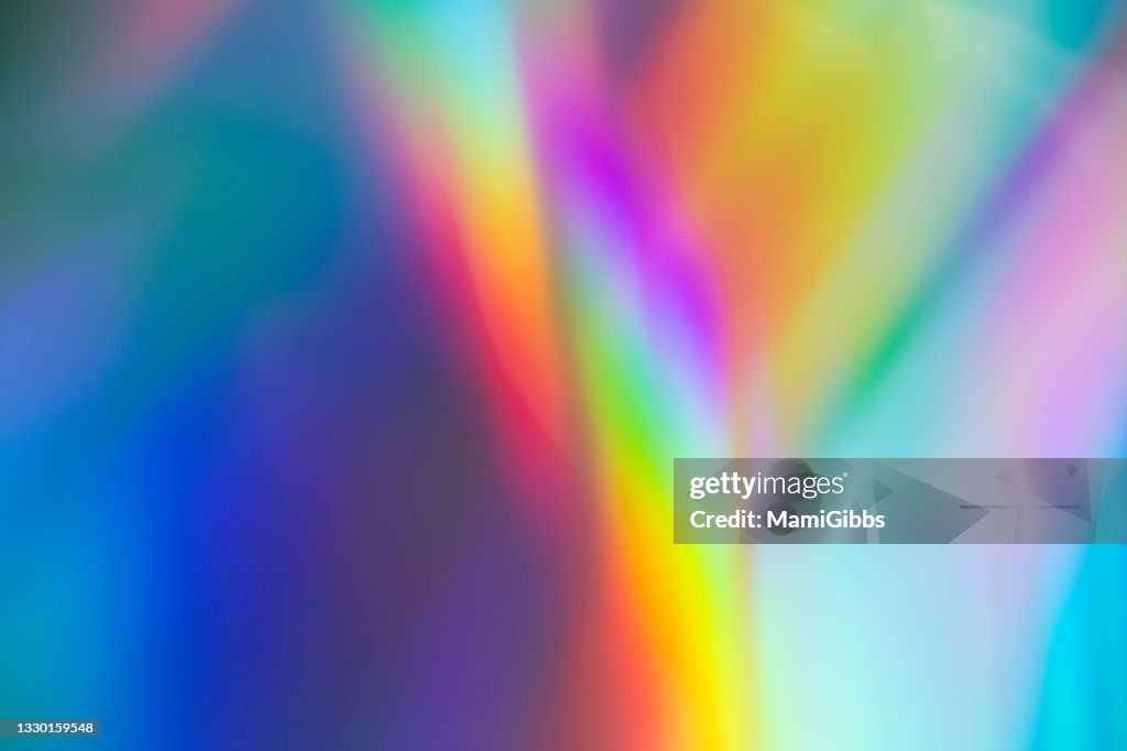 Holographic paper reflects rainbow-colored light