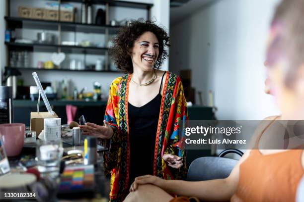 gender queens getting ready for gay parade - trana stock pictures, royalty-free photos & images