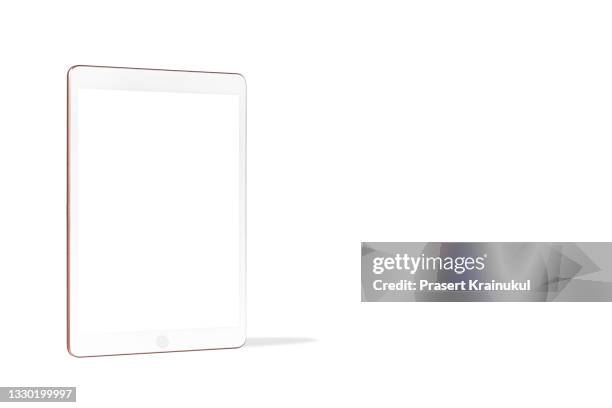 tablet, isolated on white background - tablet freisteller stock-fotos und bilder