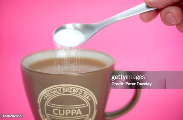 afternoon tea - excess sugar stock pictures, royalty-free photos & images