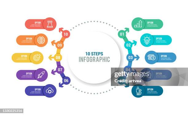 infographic elements - number 10 stock illustrations