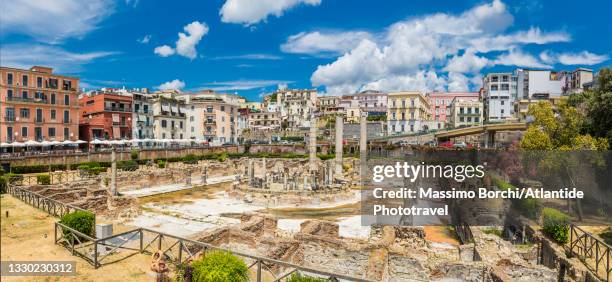 macellum or tempio (temple)  di serapide - pozzuoli stock pictures, royalty-free photos & images