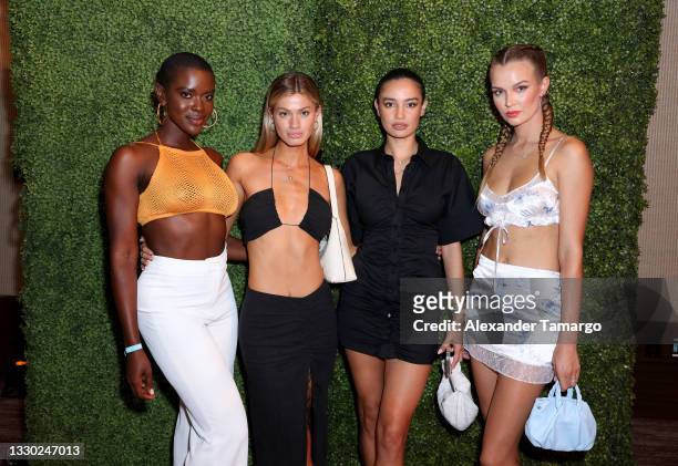 Saje Nicole, Maggie Rawlins, Kelsey Merritt, and Josephone Skriver attend the Sports Illustrated Swimsuit celebration of the launch of the 2021 Issue...