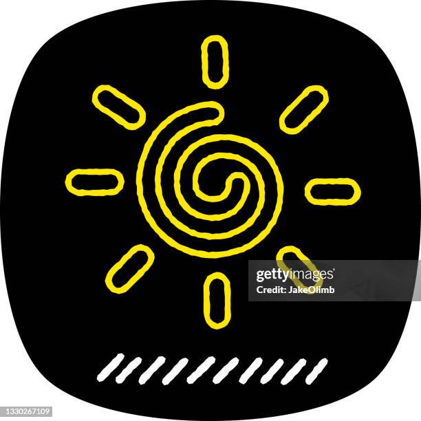 sun doodle 3 - energy efficient heating stock illustrations