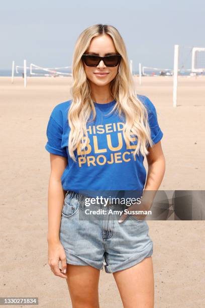 Amanda Stanton attends Beach Cleanup with World Surf League Pure and Wildcoast hosted by Shiseido Blue Project and Adrian Grenier at Zuma Beach on...