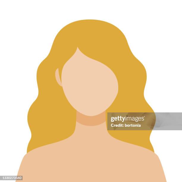 illustrations, cliparts, dessins animés et icônes de icône avatar féminin - raie sur le côté