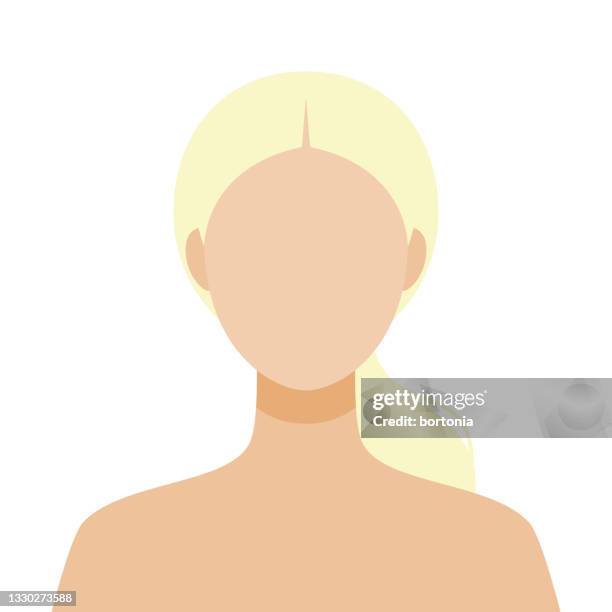 female avatar icon - bleached hair stock illustrations