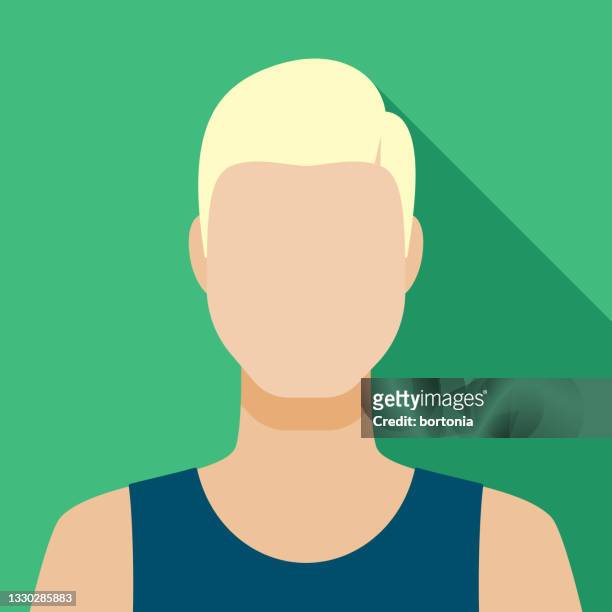 male avatar icon - bleached hair stock illustrations