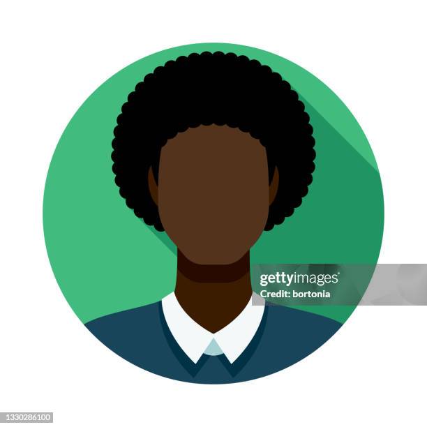 male avatar icon - afro male work stock illustrations