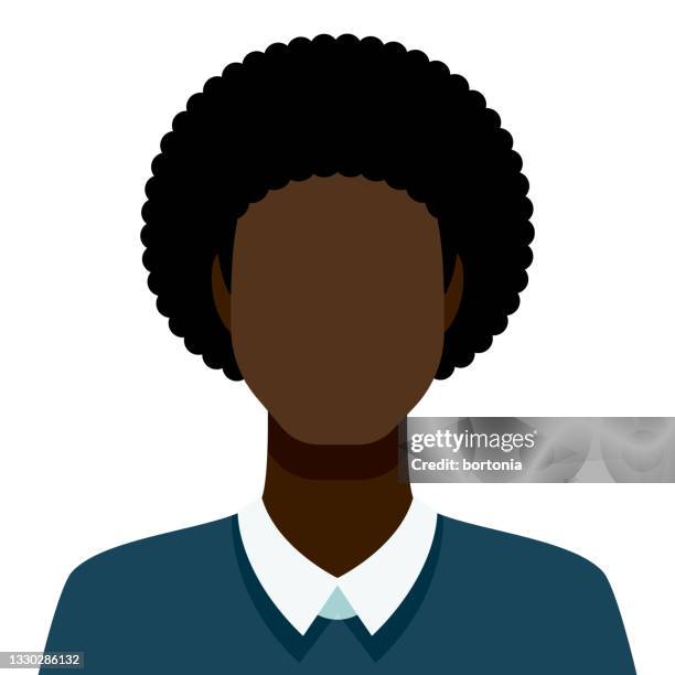 male avatar icon - afro male work stock illustrations