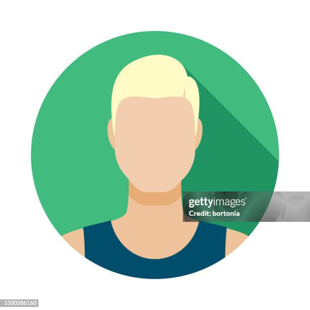 male avatar icon - bleached hair stock illustrations