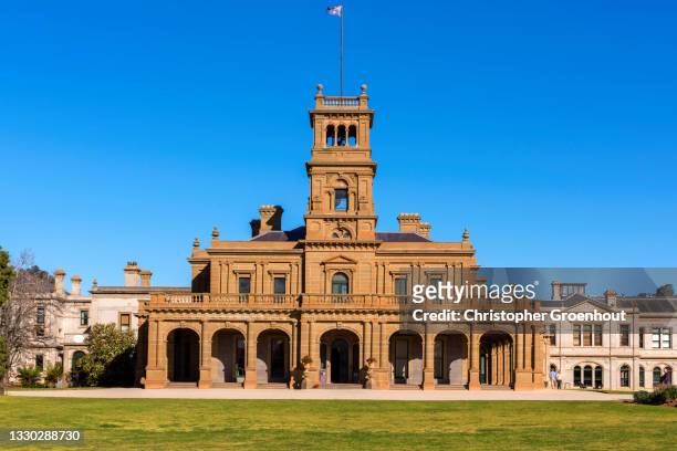 werribee park mansion in werribee, victoria - groenhout stock pictures, royalty-free photos & images