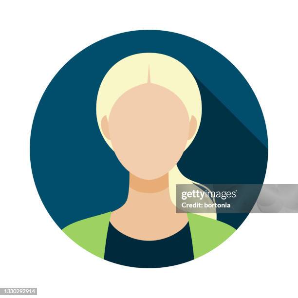 female avatar icon - bleached hair stock illustrations