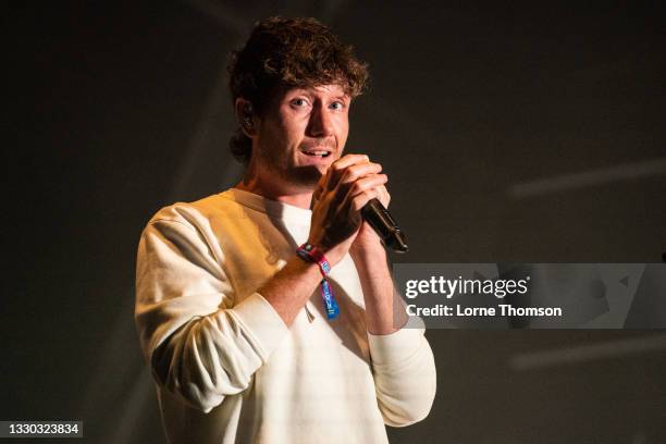 Dan Smith of Bastille performs during Standon Calling 2021 on July 23, 2021 in Standon, England.