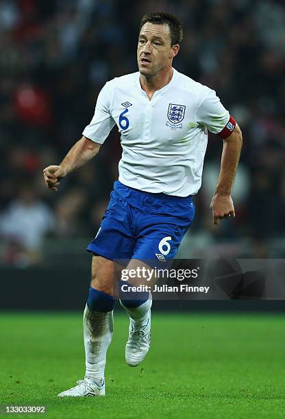 John Terry of England in action during the international friendly match between England and Sweden at Wembley Stadium on November 15, 2011 in London,...