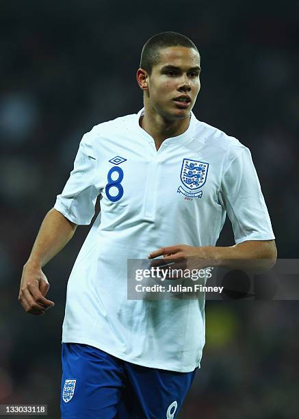 Jack Rodwell of England in action during the international friendly match between England and Sweden at Wembley Stadium on November 15, 2011 in...