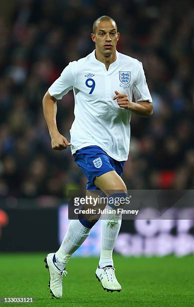 Bobby Zamora of England in action during the international friendly match between England and Sweden at Wembley Stadium on November 15, 2011 in...