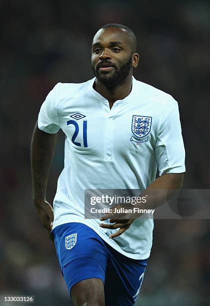 Darren Bent of England in action during the international friendly match between England and Sweden at Wembley Stadium on November 15, 2011 in...