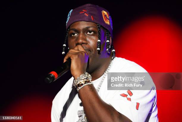 Lil Yachty performs on stage during Rolling Loud at Hard Rock Stadium on July 23, 2021 in Miami Gardens, Florida.