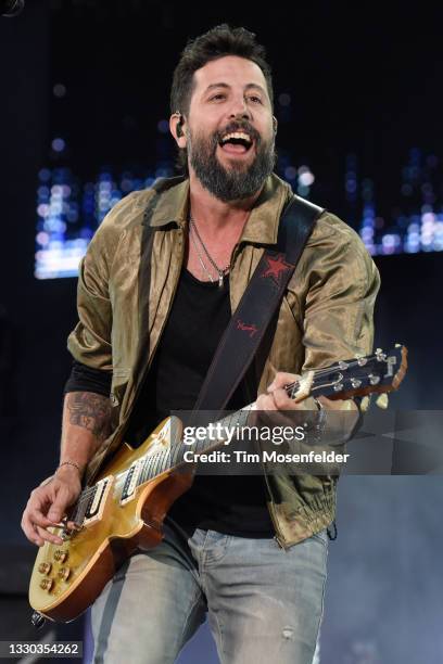 Matthew Ramsey of Old Dominion performs at Lake Tahoe Outdoor Arena At Harveys on July 23, 2021 in Stateline, Nevada.