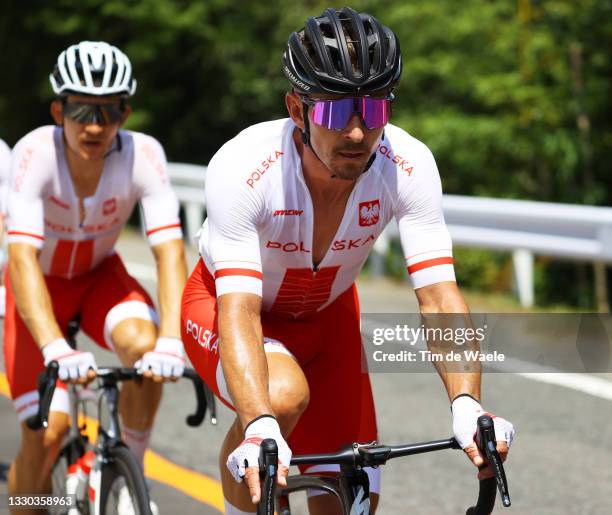 Maciej Bodnar of Team Poland during the Men's road race at the Fuji International Speedway on day one of the Tokyo 2020 Olympic Games on July 24,...