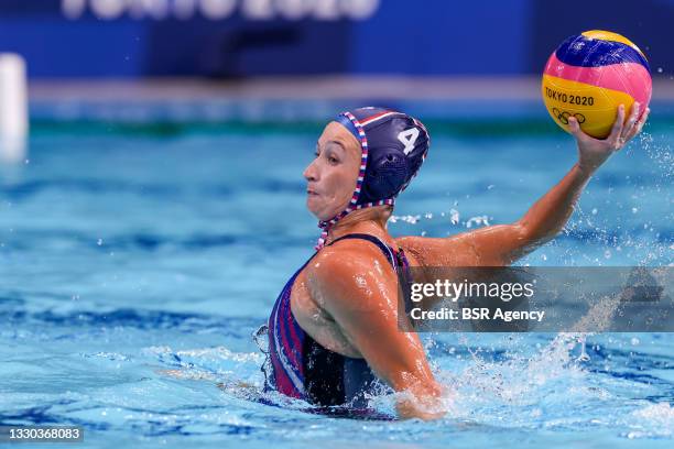 Elvina Karimova of ROC during the Tokyo 2020 Olympic Waterpolo Tournament Women match between China and ROC at Tatsumi Waterpolo Centre on July 24,...