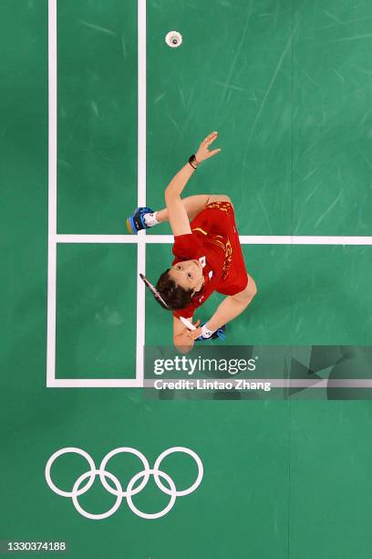 Fukushima Yuki and Hirota Sayaka of Team Japan compete against Chloe Birch and Lauren Smith of Team Great Britain during a Women’s Doubles Group A...