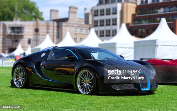 The Bugatti Veyron seen at London Concours. Each year some of the rarest cars are displayed at the Honourable Artillery Company grounds in London.