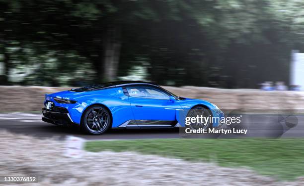 The Maserati MC20 seen at Goodwood Festival of Speed 2021 on July 8th in Chichester, England. The annual automotive event is hosted by Lord March at...