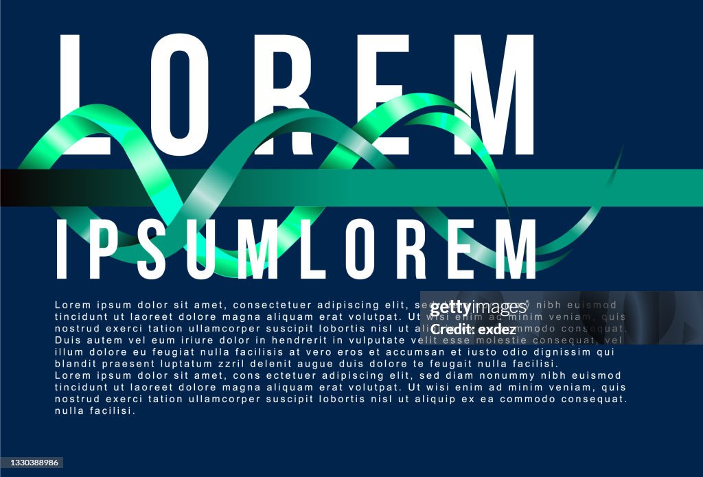 Powerpoint Ribbon Wave Examples Ribbon Wave Design Copy Space High-Res Vector Graphic - Getty Images