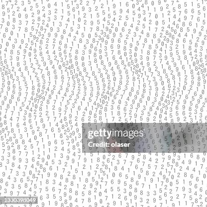 Distorted Random Code Pattern Of Random Digits Distorted In Three Dimensions High-Res Vector ...