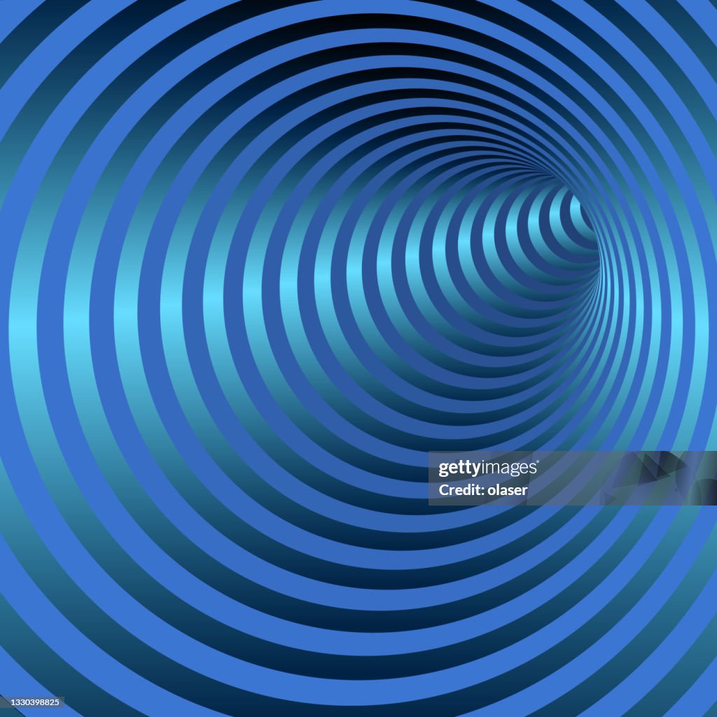 Tunnel turning. 3D Vector