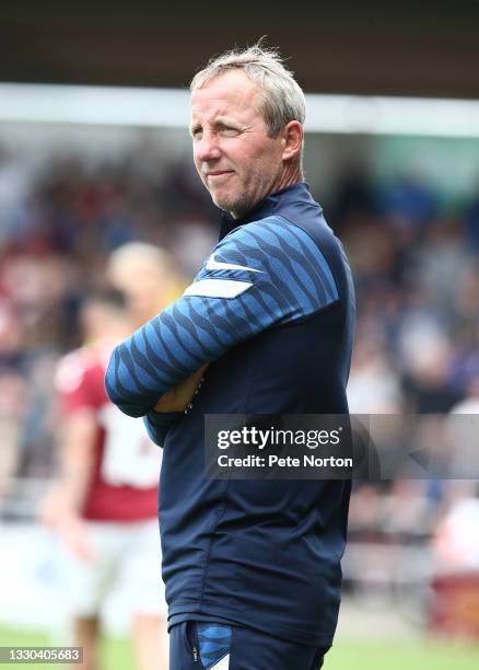 Birmingham City manager Lee Bowyer looks during the pre-Season Friendly match between Northampton Town and Birmingham City at Sixfields on July 24,...