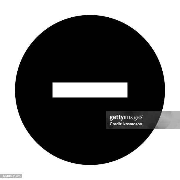 minus button flat vector icon isolated on white background - volume dial stock illustrations