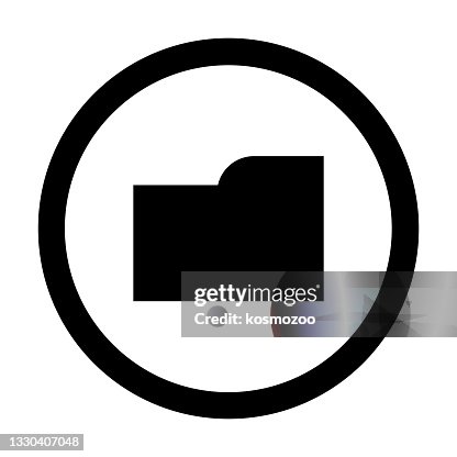 Folder button flat vector icon isolated on white background Folder button flat vector icon isolated on white background