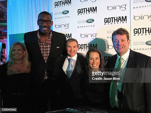 Publisher of Niche Media Debra Halpert, NBA player Amar'e Stoudemire, Gary Flom, Editor-in-Chief of Gotham magazine Samantha Yanks and Andy Goss,...