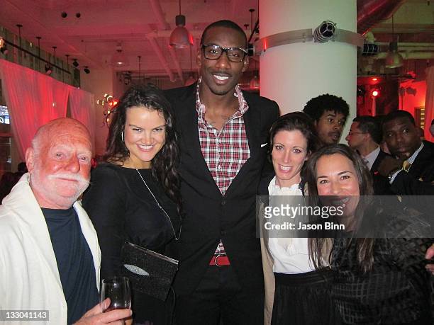Lou Linder, Shauna Brook, NBA player Amar'e Stoudemire, Erica Albeis and Editor-in-Chief of Gotham magazine, Samantha Yanks attend the Gotham...