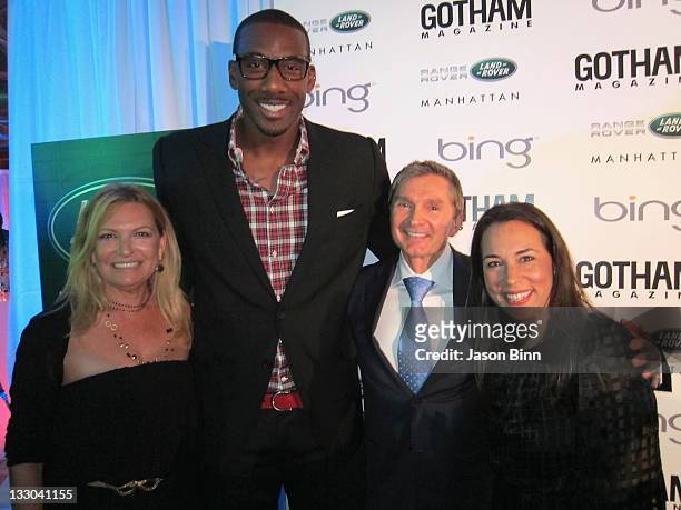 Publisher of Niche Media Debra Halpert, NBA player Amar'e Stoudemire, Gary Flom and Editor-in-Chief of Gotham magazine Samantha Yanks attend the...