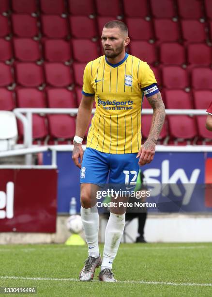 Harlee Dean of Birmingham City in action during the pre-Season Friendly match between Northampton Town and Birmingham City at Sixfields on July 24,...