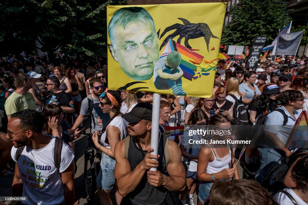 Budapest Pride March Takes Place Against A Backdrop Of The Hungarian Government's Anti-LGBT Campaign