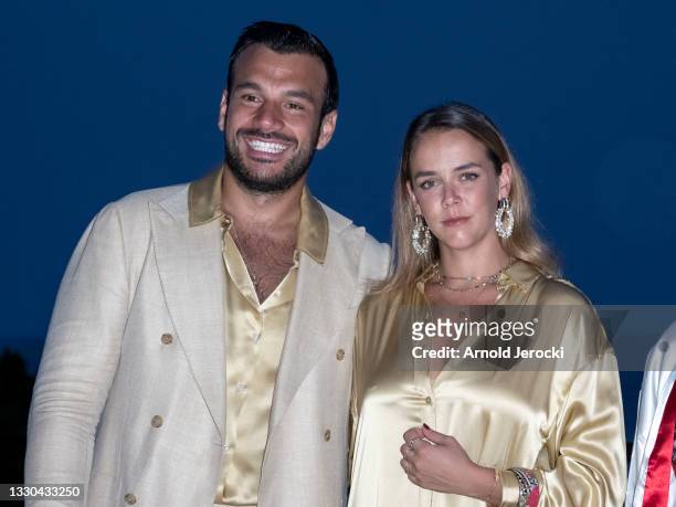 Maxime Giaccardi and Pauline Ducruet attends the Fight Aids Gala at Sporting Monte-Carlo on July 24, 2021 in Monte-Carlo, Monaco.