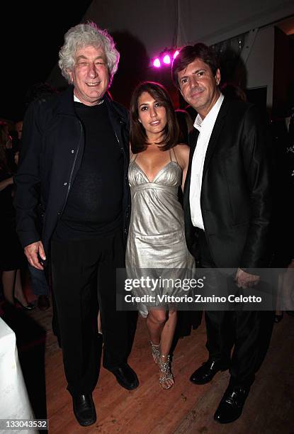 Elie Chouraqui, Arianna and Lancia Fiat CEO Olivier Francois attend the 'This Must Be The Place' party hosted by Lancia during the 64th Cannes Film...