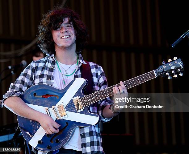 Kyle Falconer of The View performs on day two of The Falls Festival 2009 held in Otway rainforest on December 30, 2009 in Lorne, Australia.