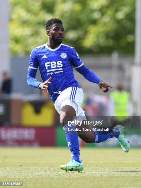 Kelechi Iheanacho of Leicester City during the Pre-Season Friendly match between Burton Albion and Leicester City at Pirelli Stadium on July 24, 2021...